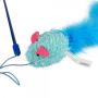 Кипити Feather Mouse Іграшка мишка на вудочці для котів
