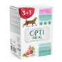 Кипити Набір "Adult Cats Lamb & Vegetables Вологий корм для дорослих котів з ягням та овочами" (3+1)