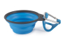 Купить Travel Cup with Bottle Holder & Carabiner Дорожная складная миска с карабином, голубая