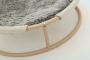 Купить Pet bed round plush dark brown coat Складной лежак для домашних животных