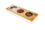 Кипити Lunch Bar Natural wood + White Три миски на підставці