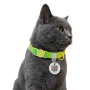Кипити WAUCAT Nylon Recycled Нашийник для котів з QR адресником, салатовий градієнт