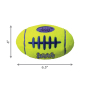 Кипити AirDog Squeaker Football Іграшка регбі м’яч для собак
