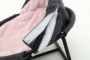 Купить Pet bed round plush light grey and pink Складной лежак для домашних животных