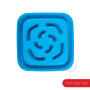 Кипити Slow Maze Feeder Silicone 4 cup Миска квадратна для повільного годування 0,96 л, блакитна