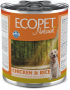 Кипити Ecopet Natural Dog Chicken&Rice Консервований корм із куркою та рисом для дорослих собак усіх порід