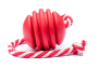 Купить Stars and Stripes Ultra-Durable Reward Toy – Игрушка «Мяч на веревке» для больших собак, красный