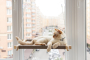 Купить Гамак white+beige на окно для кота