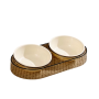 Кипити Годівниця подвійна для домашніх тварин, білий