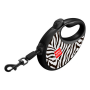Купить WAUDOG R-leash "Зебра" Поводок-рулетка для собак с контейнером для пакетов, светоотражающая лента