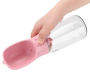Купить Drinking Bottle 2 in 1 Дорожная поилка с чашей для питья для собак, розовая