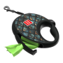 Кипити WAUDOG R-leash "Луска" Повідець-рулетка для собак з контейнером для пакетів, світловідбивна стрічка