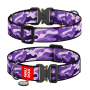 Купить WAUDOG Nylon «Фиолетовый камо» XXL, Ошейник для собак нейлоновый с QR паспортом, металлическая пряжка-фастекс