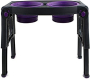 Купить Adjustable Height Pet Feeder Миска двойная с регулируемыми ножками 960 мл, фиолетовая