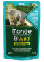 Купить Cat Wet Bwild Grain Free - влажный беззерновой корм из щепы с креветками для взрослых кошек (кусочки в соусе)