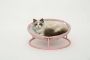 Купить Pet bed round plush pink Складной лежак для домашних животных