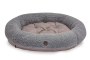 Кипити Bagel Fur Gray Овальний лежак для собак і котів