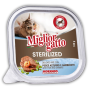 Купить Migliorgatto Sterilized Беззерновые консервы для стерилизованных кошек с голубой рыбой и креветками