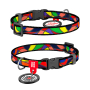 Купить WAUDOG Nylon «Витраж» Ошейник для собак нейлоновый с QR паспортом, пластиковый фастекс