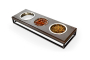 Купить Lunch Bar Brown Wood + Black Три миски на подставке
