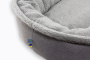Кипити Donut Fur Gray Овальний лежак для собак