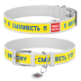 Кипити WAUDOG Design  "Сміливість" Нашийник для собак, шкіряний, білий