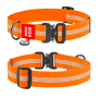 Купить WAUDOG Waterproof Ошейник для собак водостойкий с QR-паспортом, светоотражающий, металлическая пряжка-фастекс, оранжевый