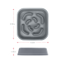 Купить Slow Maze Feeder Silicone 6 cup Миска квадратная для медленного кормления 1,44 л, светло-серая