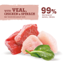Купить Adult Cats Grain Free Veal, Chicken & Spinach - беззерновой влажный корм с телятиной, куриным филе и шпинатом в соусе для взрослых кошек