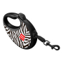 Купить WAUDOG R-leash "Зебра" Поводок-рулетка для собак с контейнером для пакетов, светоотражающая лента