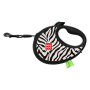 Купить WAUDOG R-leash "Зебра" Поводок-рулетка для собак с контейнером для пакетов, светоотражающая лента