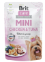 Купить Dog Mini Chicken & Tuna Fillets In Gravy - влажный корм с курицей и тунцом в подливе для взрослых собак малых и миниатюрных пород