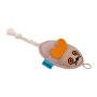 Купить Игрушка для кошек, бежевая мышка с канатом