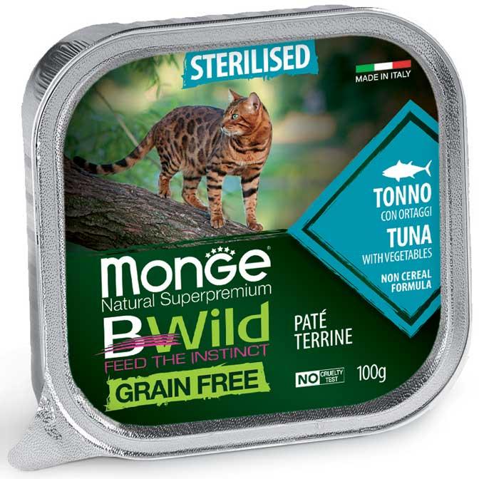 Вологий корм для котів Monge Cat Wet BWild Grain Free Tuna