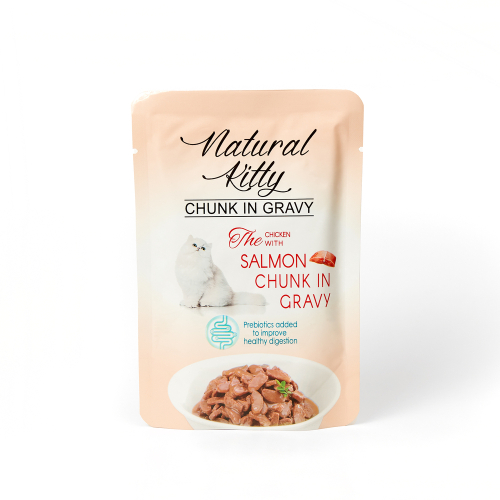 Chunk in Gravy Chicken with Salmon Влажный корм для кошек, кусочки курицы и лосося в соусе