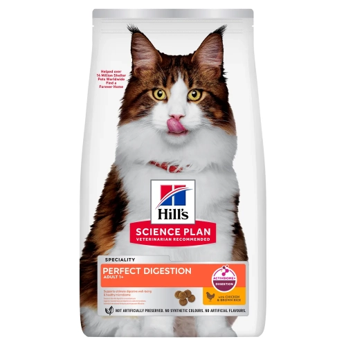 SP Perfect Digestion Adult Cat Сухой корм с курицей и бурым рисом для взрослых кошек