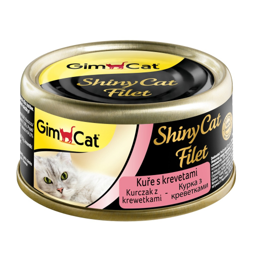 Shiny Cat Filet консерви для котів, з куркою та креветками
