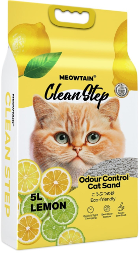 Clean Step Бентонитовый наполнитель для кошачьего туалета с ароматом лимона