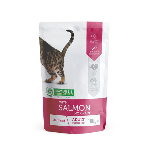 Cat Sterilised with Salmon Влажный корм для взрослых кошек после стерилизации с лососем