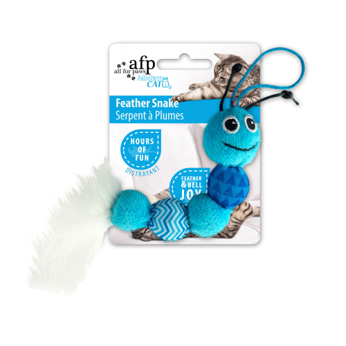 Feather Snake Игрушка для кошек Гусеница, голубая
