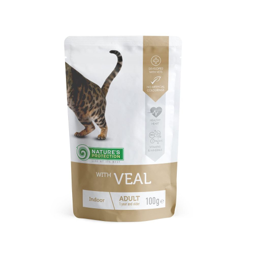 Cat Indoor with Veal Вологий корм для дорослих котів з телятиною