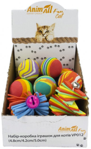 Fun Cat Набор-коробка игрушек для кошек, 18 шт