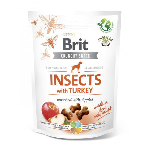 Dog Crunchy Cracker Insects with Turkey Лакомство для собак с насекомыми, индейкой и яблоком