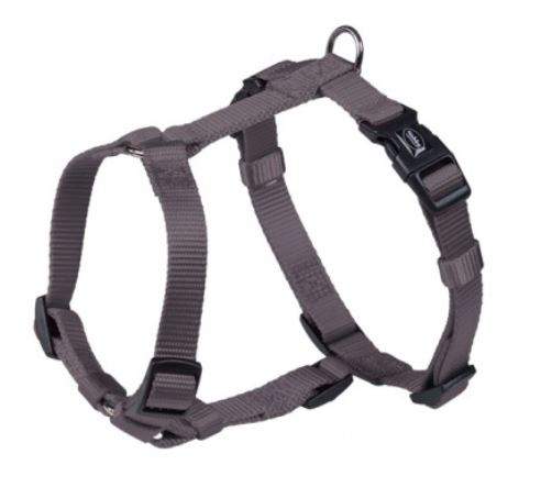 Classic H-shaped Harness Шлея для собак с плавной регулировкой размера и классическим фастексом, серая