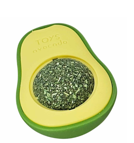 Игрушка пластмассовая для кота "Avocado" с мячиком с кошачьей мятой