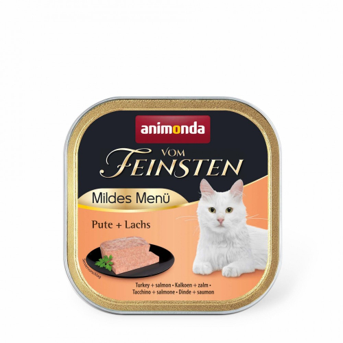Vom Feinsten – влажный корм для взрослых кошек, с индейкой и лососем