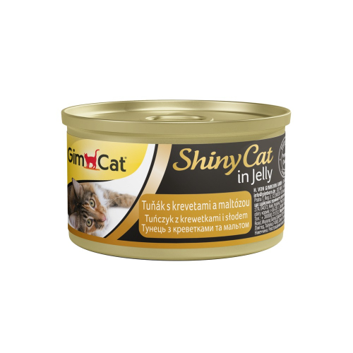 Shiny Cat консервы для кошек, с тунцом, креветками и солодом