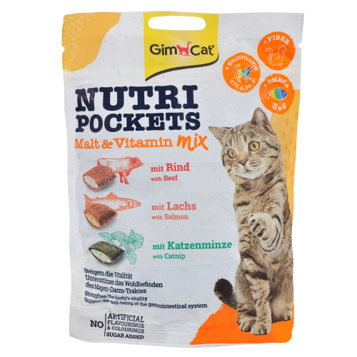 Nutri Pockets Malt-Vitamin Mix Мікс подушечок для котів