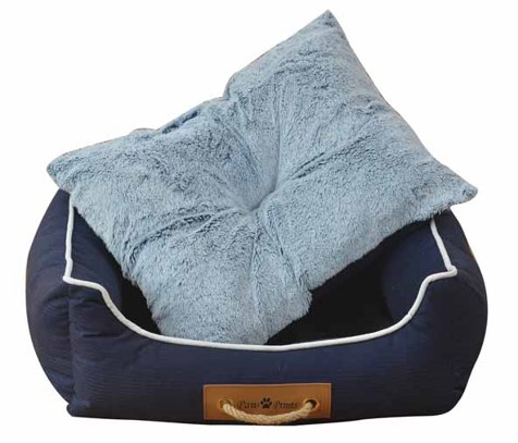 Nena Dark Blue Лежак с ручкой-веревкой для собак и кошек