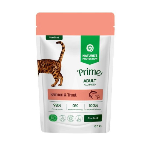 Prime Sterilised Adult Cats Salmon and Trout Влажный корм для стерилизованных кошек с лососем и форелью